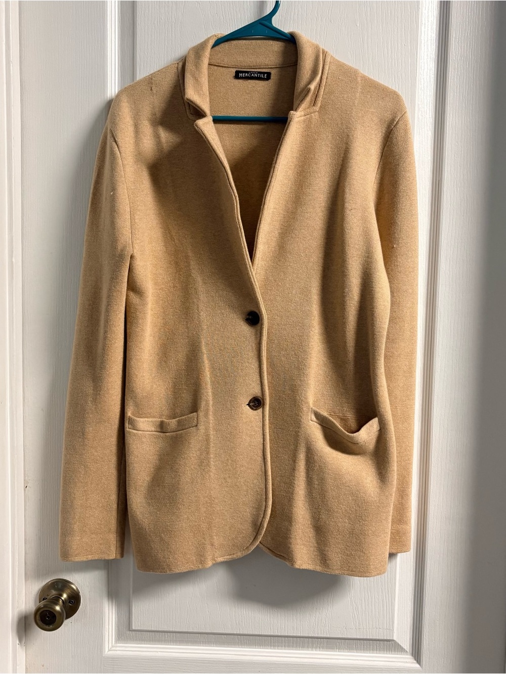 J. Crew Cotton Women's Camel Single-Breasted Cardigan